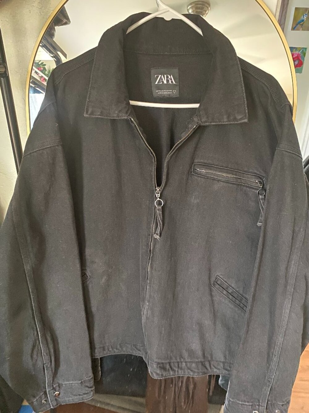 MENS' BLACK DENIM JACKET